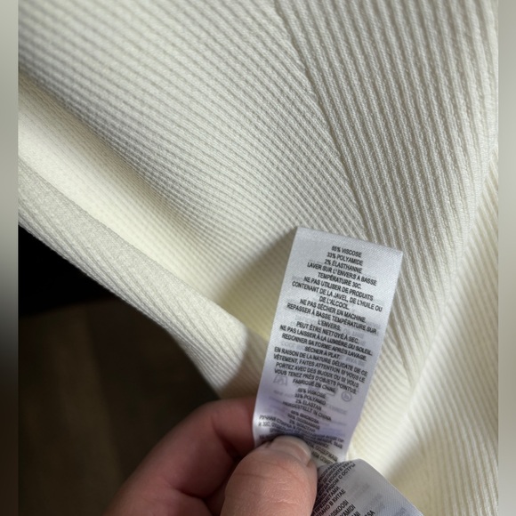 NWT Ted Baker Alixis white knit ribbed midi bodycon dress - Picture 5 of 7